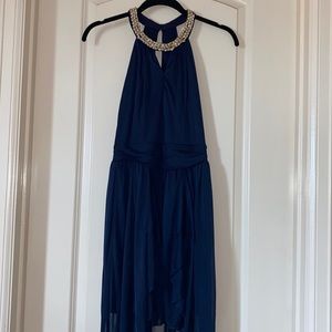 Navy blue High low dress